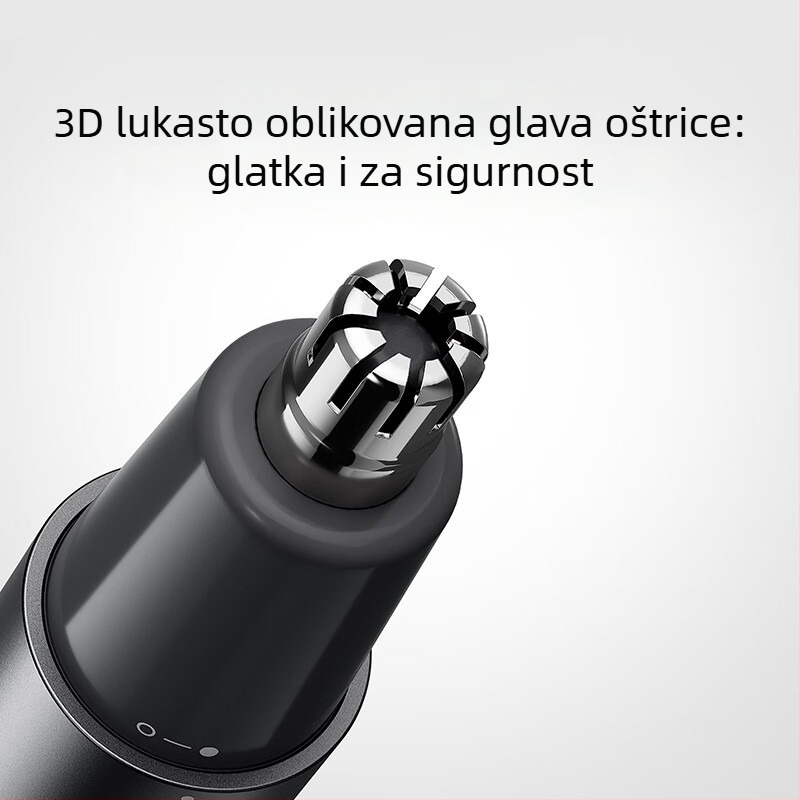 Električni trimer za nosne dlake, magnetska uklonjiva glava za rezanje, punjivi, periva glava za rezanje, ugrađena baterija 300-500 mAh