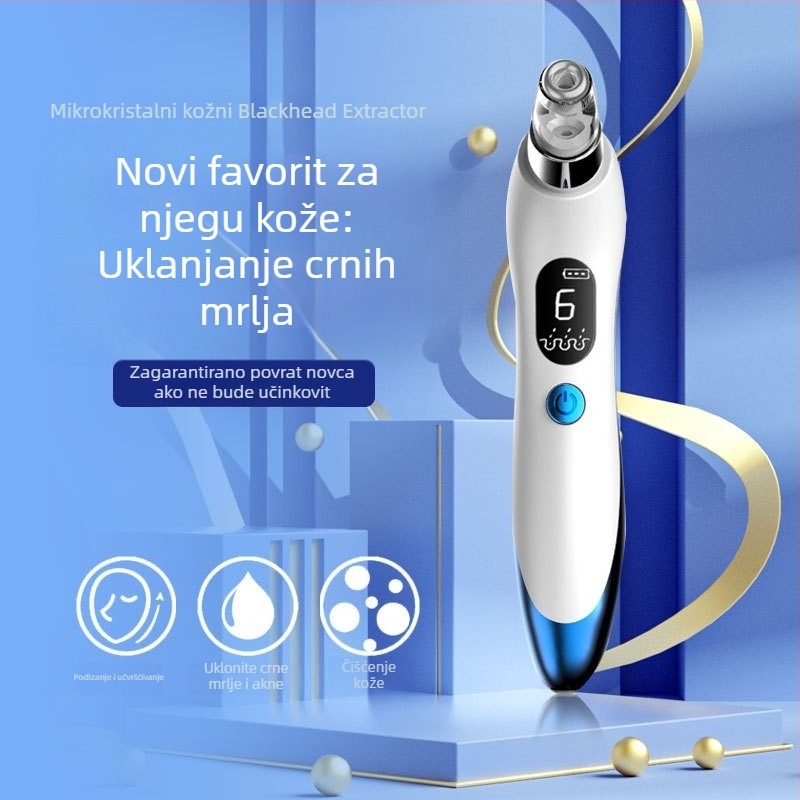 Roseman 810 usisavajući uređaj za crne mitise s ultrazvučnom vibracijom – 6 postavki, toplinska/chladna kompresija, masaža s negativnim jonima