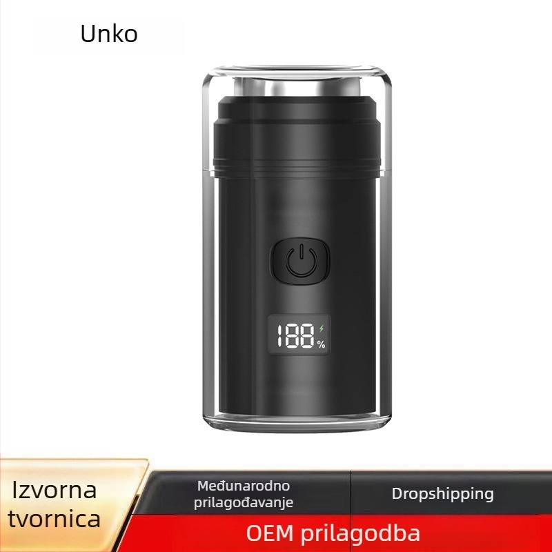 Angko prijenosni punjivi električni brijač s LED zaslonom, plutajućom rotirajućom glavom, ugrađenom baterijom i 1 sat trajanja.
