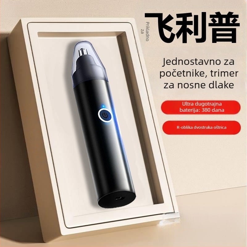 Trimer za nosne dlačice za muškarce - ugrađena baterija, dugi vijek baterije, 100–300 mAh, nije perivo