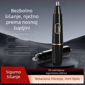 Nosni trimer USB punjenje, odvojiva i periva oštrica, baterija 300–500 mAh, trajanje baterije više od 15 dana