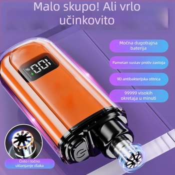 Električni trimer za nosne dlačice, kućište od ABS-a, napajanje iz mreže, nije za pranje vodom, nema ugrađenu bateriju