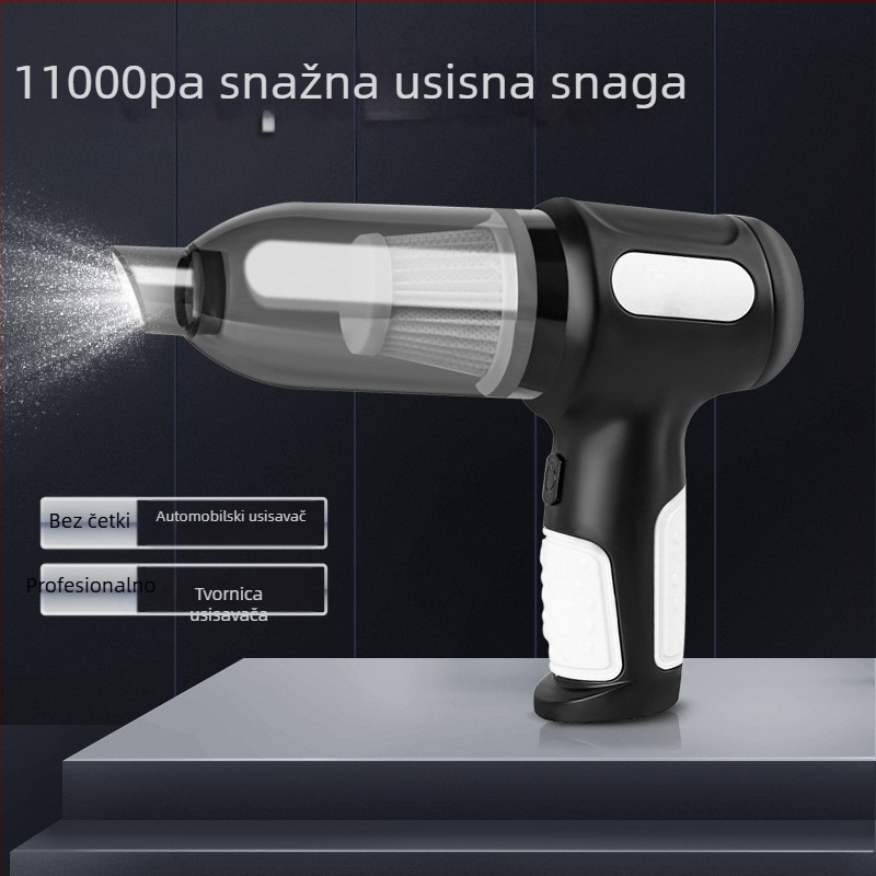 Bežični ručni usisivač za automobil, prijenosni, 10000 Pa usisavanja, 7,4 V, 120 W, Punjiv