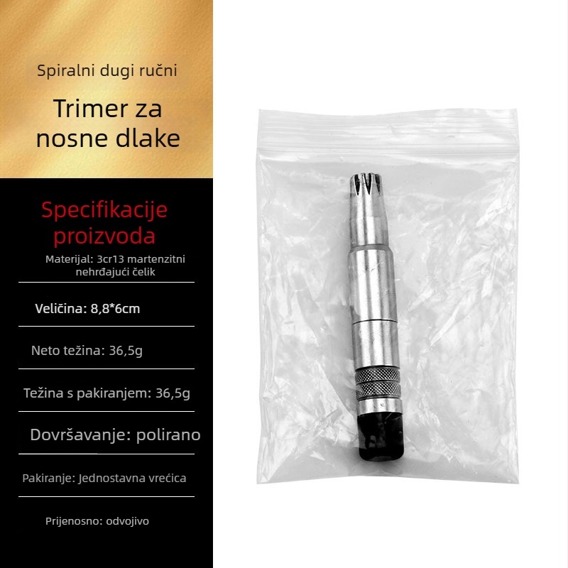 Nosački trimer od nehrđajućeg čelika, ručni, Twist Trim, perivo, kompaktnost