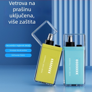 Trimer za nosnu kosu, punjiv, vodootporan i periv, s ugrađenom baterijom, trajanje baterije 7+ dana