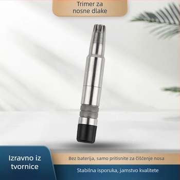 Trimer za nosne dlačice – nehrđajući čelik, ručni, potpuno periv, bez baterije