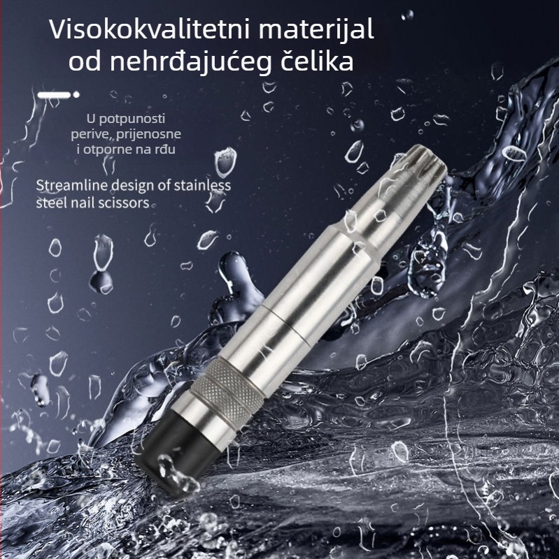 Trimer za nosne dlačice – nehrđajući čelik, ručni, potpuno periv, bez baterije