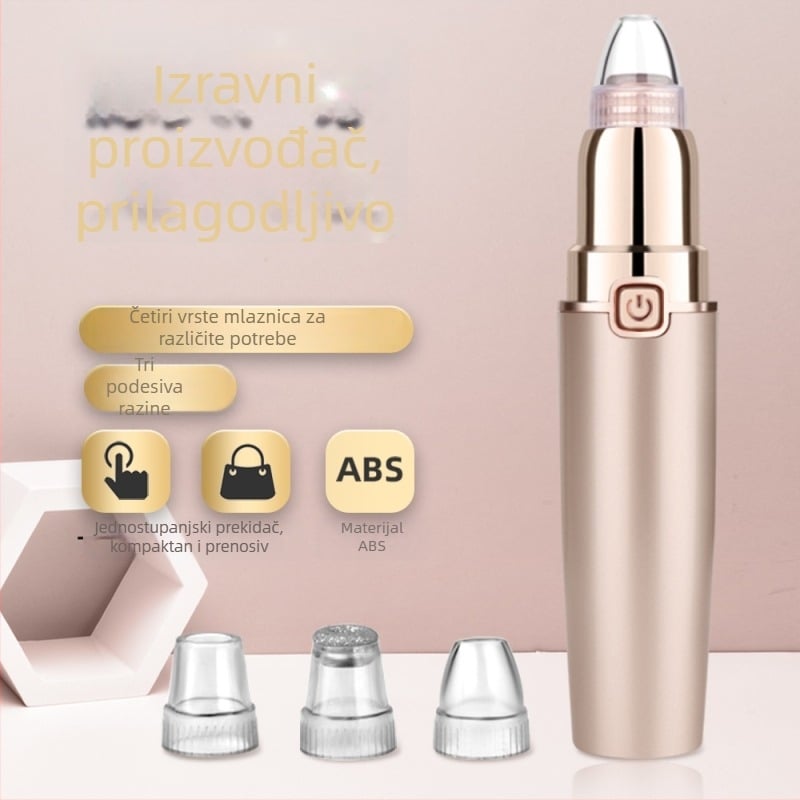 Uređaj za usisavanje crnih mitiser, trostupanjski podesivi čistač pora, mikrokrystalno uklanjanje akni, prijenosni uređaj za čišćenje lica