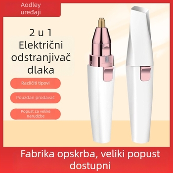 Audley 2-u-1 električni trimer za obrve i nos za žene – model BZ-202, USB/električno napajanje, kućište od ABS-a, perivo, za obrve, nos i bradu