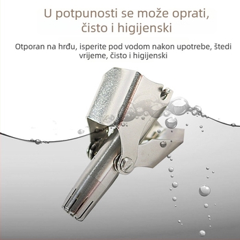 Trimer za nosne dlačice – nehrđajući čelik, ručni, bez baterije