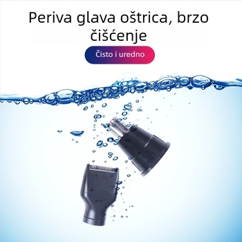 SOLIMPIA 4-u-1 električni uređaj za nosne dlačice, brijanje i oblikovanje obrva — punjiv, vodootporan, periv pod vodom, baterija 500–800 mAh, trajanje rada preko 7 dana
