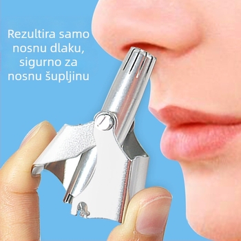 Trimer za nosne dlačice - nehrđajući čelik, ručni, prijenosni, s baterijom za suho napajanje, periv