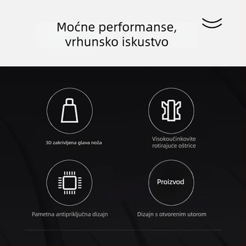 Flyco električni trimer za nos, ABS, ugrađena baterija, izmenjiva i periva glava, Unisex