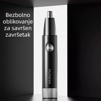 Flyco električni trimer za nos, ABS, ugrađena baterija, izmenjiva i periva glava, Unisex