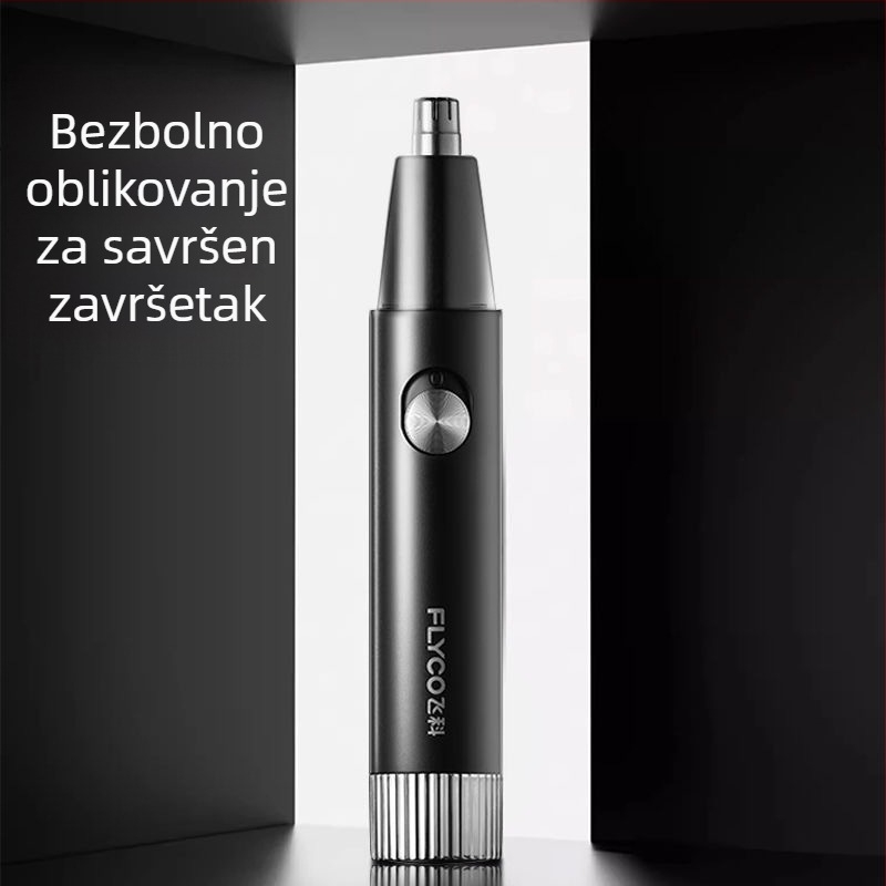 Flyco električni trimer za nos, ABS, ugrađena baterija, izmenjiva i periva glava, Unisex