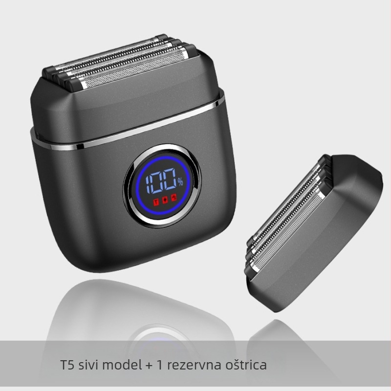 Langfu električni brijač s glavom od 5 oštrica, LED zaslon, USB punjenje, mokro/suho brijanje, ugrađena baterija 1200–2000 mAh