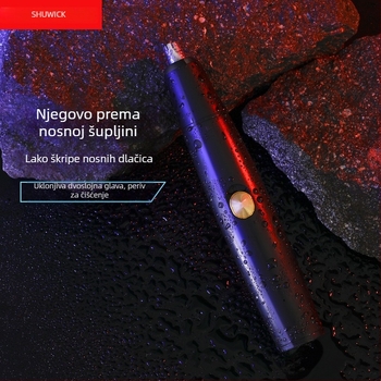 Električni trimer za nosne dlačice, unisex, USB punjenje, vodootporan, s ugrađenom baterijom 500–800 mAh, trajanje baterije preko 7 dana