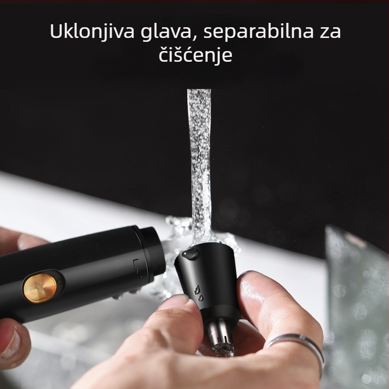 Električni trimer za nosne dlačice, unisex, USB punjenje, vodootporan, s ugrađenom baterijom 500–800 mAh, trajanje baterije preko 7 dana