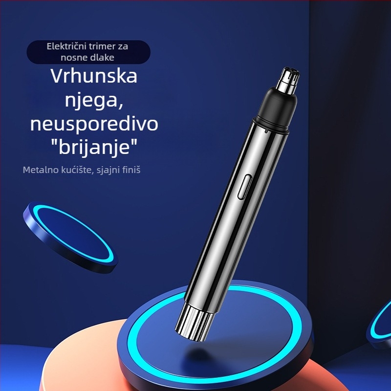 Trimer za nos – Električni, USB napajanje, Ugrađena baterija, ABS kućište, 300–500 mAh, Trajanje preko 15 dana
