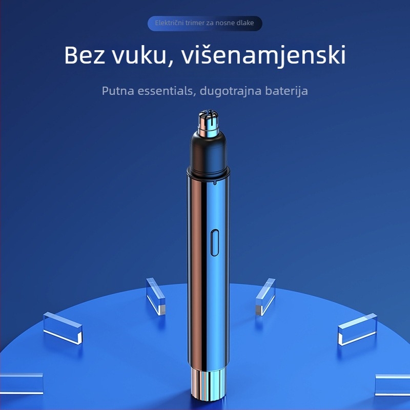 Trimer za nos – Električni, USB napajanje, Ugrađena baterija, ABS kućište, 300–500 mAh, Trajanje preko 15 dana