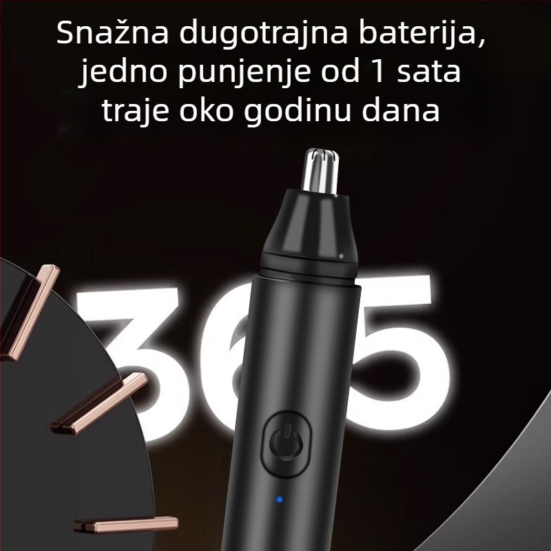 Prijenosni trimer za nos, ABS kućište, izdržljiva odvojiva glava za rezanje, za muškarce i žene, bez ugrađene baterije