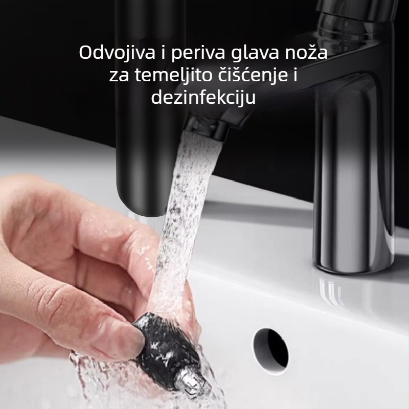 Prijenosni trimer za nos, ABS kućište, izdržljiva odvojiva glava za rezanje, za muškarce i žene, bez ugrađene baterije