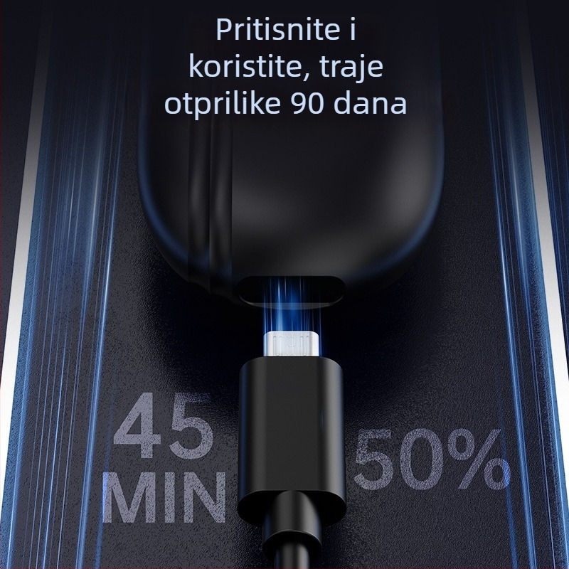 Električni trimer za nosne dlačice - nehrđajući čelik, punjiv, odvojiva i periva glava oštrice, vodootporan, trajanje baterije 50 dana