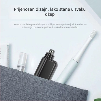 Napajani električni trimer za nos s odvojivom perivom glavom – vodootporan, ugrađena baterija 300–500 mAh, trajanje baterije 30+ dana