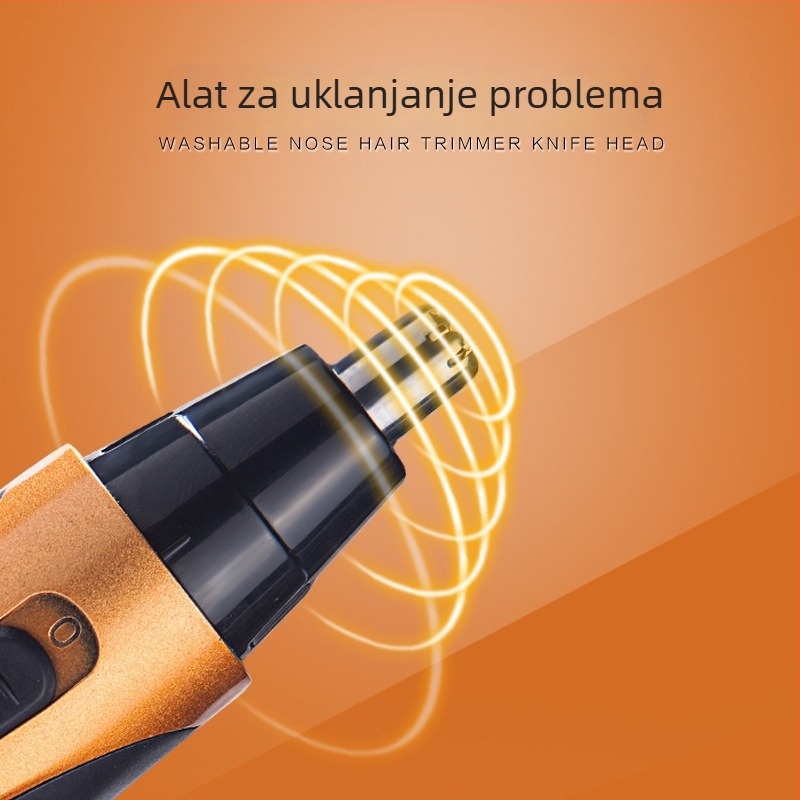 Muški električni trimer za nos – mini 4-u-1 set za nos, uši i obrve