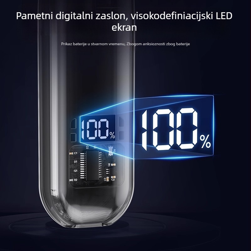 Električni trimer za nosne dlačice, punjivi, glava s odvajanjem i periva, može prati pod vodom, ugrađena baterija 100–300 mAh, trajanje baterije 50 dana ili više
