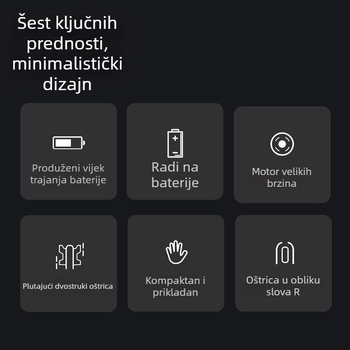 Muški električni trimer za nos – prijenosni mini, niski nivo buka, odvojiva periva glava oštrice, napajanje na suhe baterije