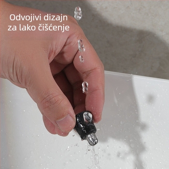 Muški električni trimer za nos – prijenosni mini, niski nivo buka, odvojiva periva glava oštrice, napajanje na suhe baterije