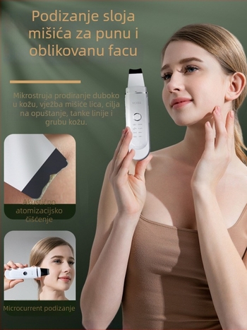 Ultrazvučni uređaj za uklanjanje mitesera i čišćenje pora — IPX8 vodootporan, bez ugrađene baterije, mikrostruja/ionoterapija/ultrazvuk