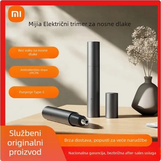 Oštrica za nosni trimer s magnetskim pričvršćivanjem – odvojiva i periva oštrica, kompatibilna s Mijia, punjenje preko ugrađene baterije ≤50 mAh, trajanje baterije >7 dana