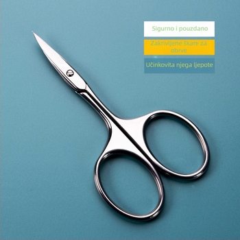 Trimer za nosne dlake i škarice za obrve, nehrđajući čelik, glava okrugla / ravni brid / šiljasti / zakrivljeni brid