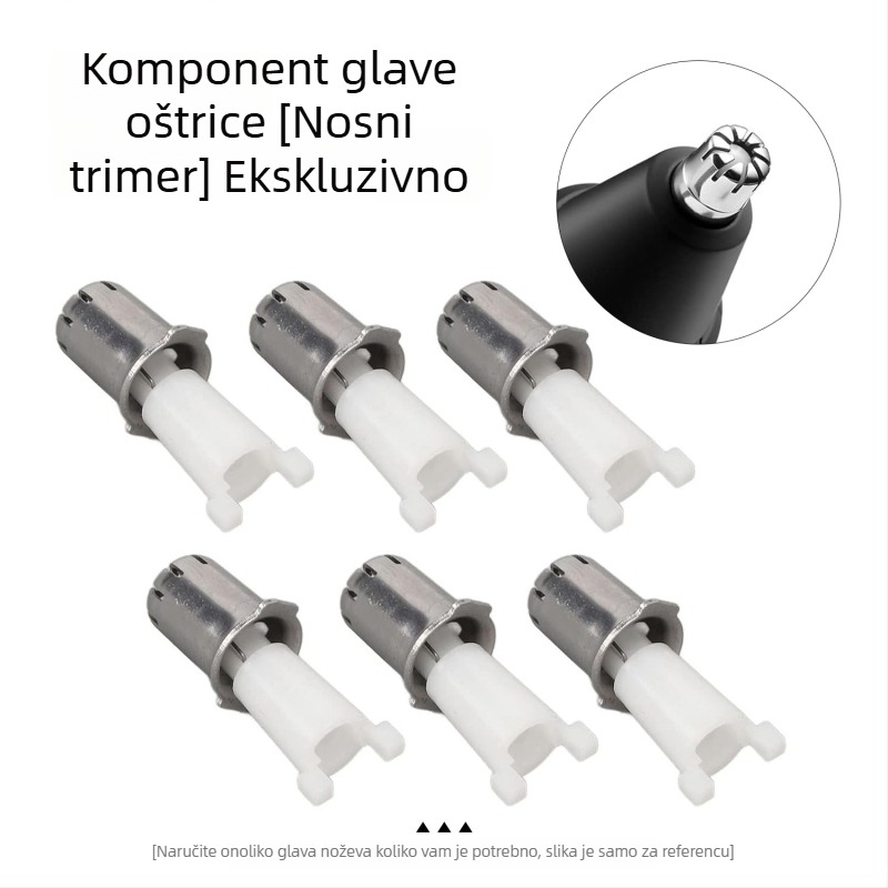 Prijenosni električni trimer za nosne dlačice, lice i bradu