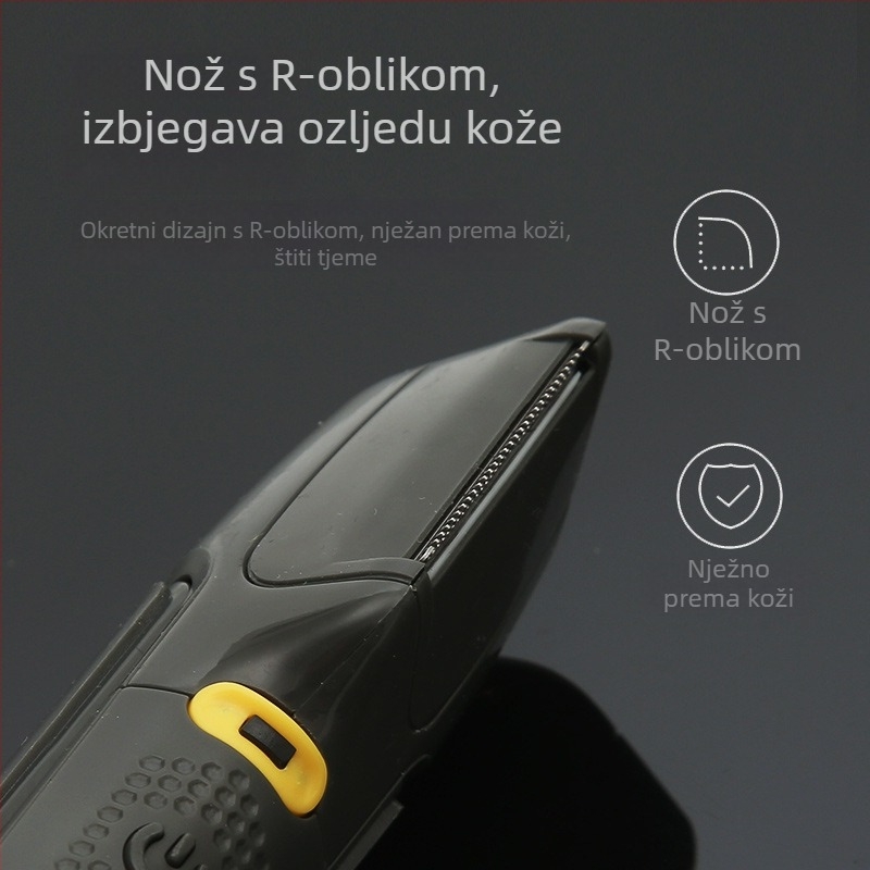 Proširivi kosič za kosu za djecu i odrasle, prenosni električni uređaj, oštrice od nehrđajućeg čelika, napajanje baterijama, ručno čišćenje