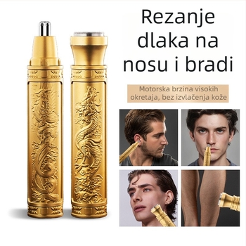 Dva-u-jednom trimer za nos i obrve, napajanje putem punjenja, ugrađena baterija 100–300 mAh, ABS kućište, zamjenjiva oštrica glavice