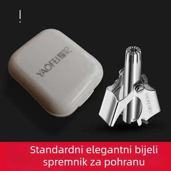 Trimer za nosne dlačice – ručni, nehrđajući čelik, periv, bez baterije