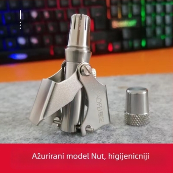 Trimer za nosne dlačice – ručni, nehrđajući čelik, periv, bez baterije