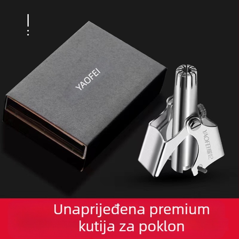 Trimer za nosne dlačice – ručni, nehrđajući čelik, periv, bez baterije