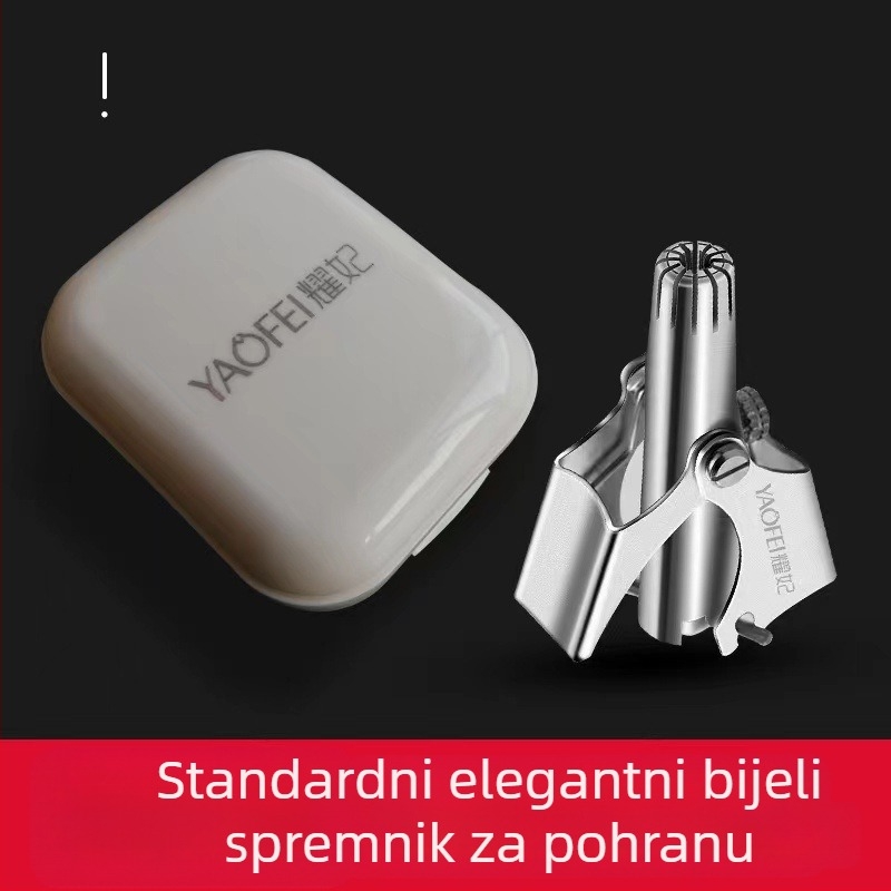 Trimer za nosne dlačice – ručni, nehrđajući čelik, periv, bez baterije