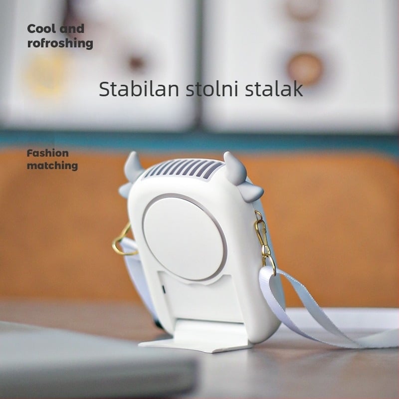 Ventilator za vrat i ručni ventilator, bez lopatica, USB punjenje, 3 brzine, integrirana baterija