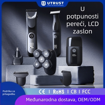 Električni brijač i uklanjač dlačica s IPX7 vodootpornost, mokro/suvo, keramička oštrica s 4 plutajuće folije, USB-C punjenje (Modeli: T-X4, T-NX4, T-RX4, T-FX4)