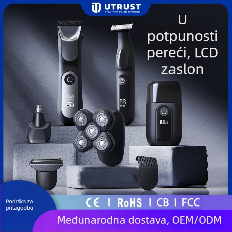 Električni brijač i uklanjač dlačica s IPX7 vodootpornost, mokro/suvo, keramička oštrica s 4 plutajuće folije, USB-C punjenje (Modeli: T-X4, T-NX4, T-RX4, T-FX4)