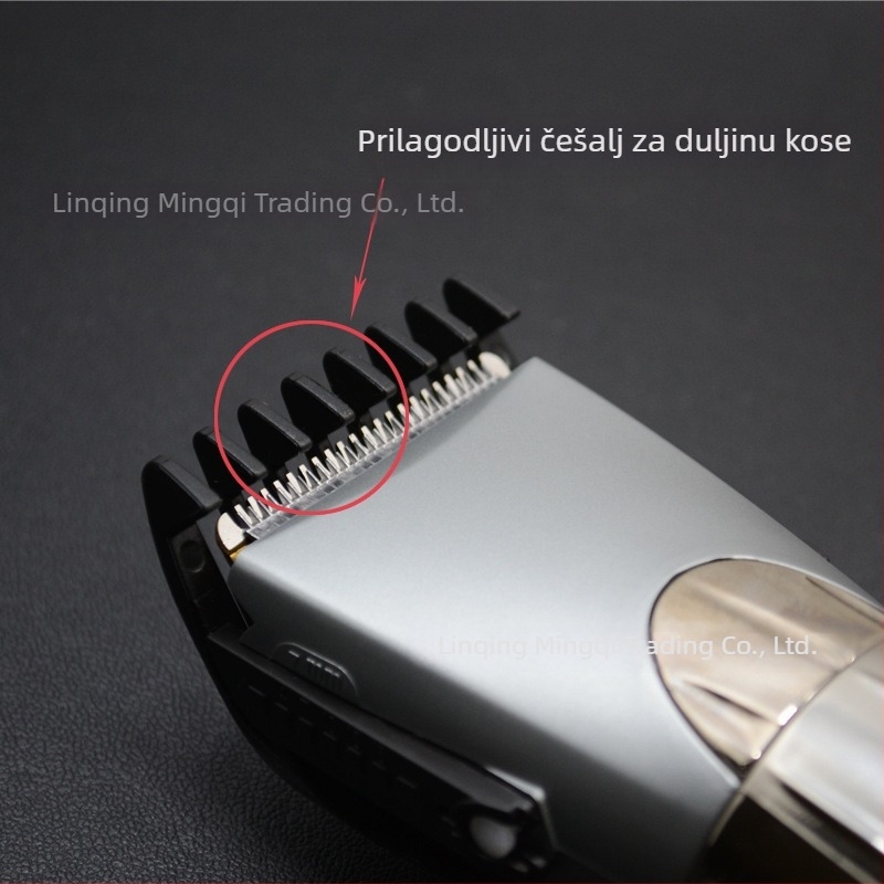 Kerry HC-001 Električni uređaj za šišanje kose, nože od titanijeva legura, dvostruko napajanje (punjenje ili priključak na struju), 220V 50Hz