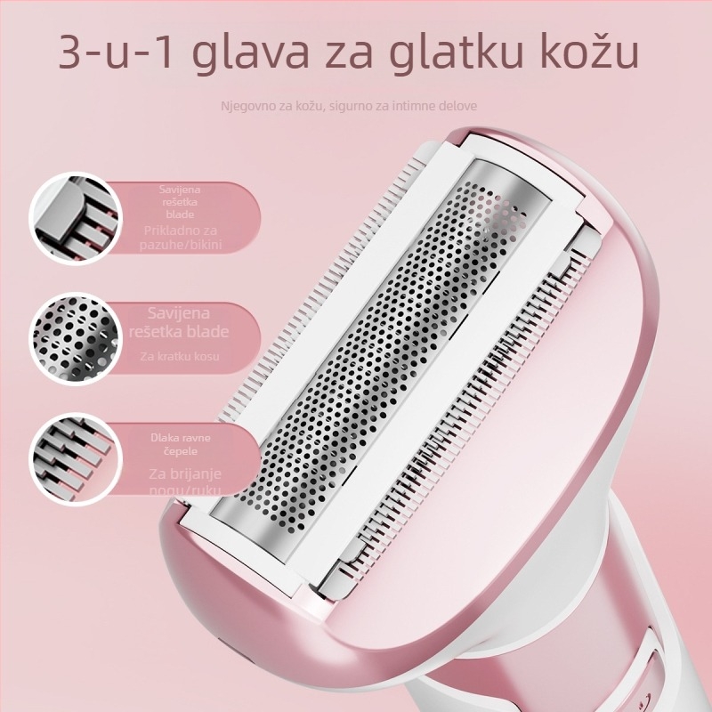 MANSO Električni brijač i uklanjanje dlaka – USB napajanje, mokro i suho korištenje, kućište od aluminijske legure, model MS-8500, oštrice od nehrđajućeg čelika