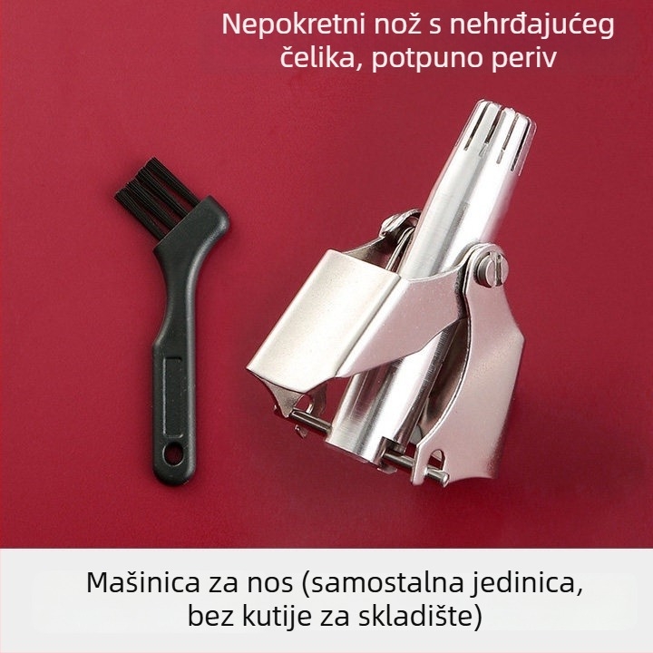 Trimer za nosne dlačice s automatskim čišćenjem, nehrđajući čelik, litijeva baterija, 6000mAh+, zamjenjiva baterija, trajanje baterije 50+ dana