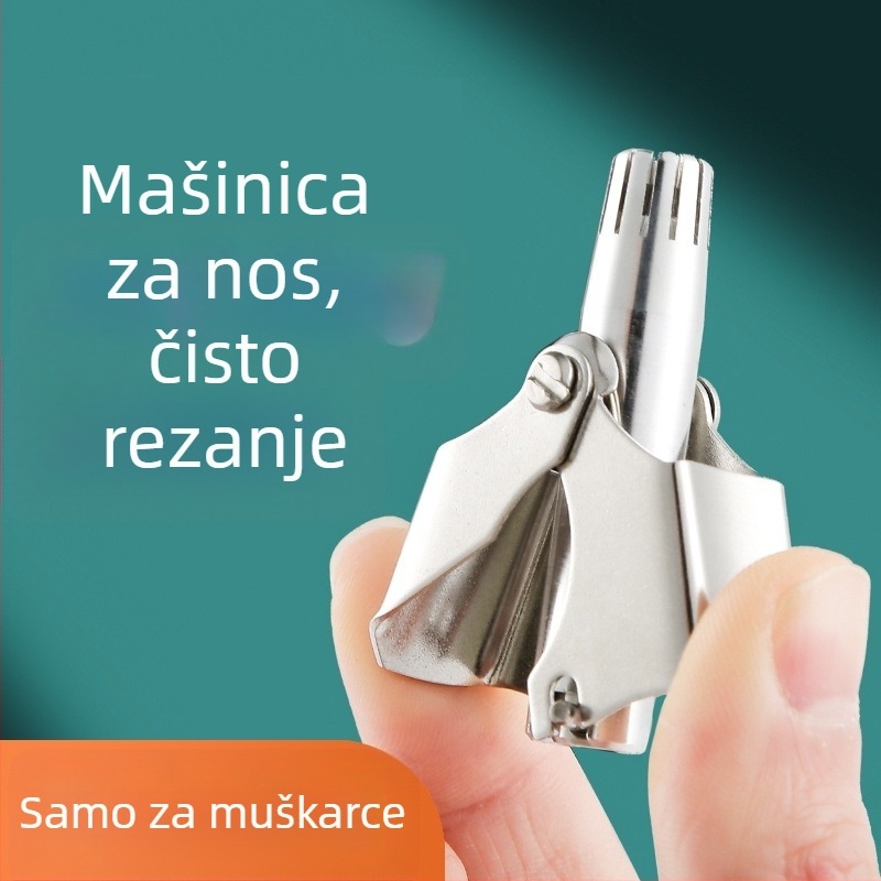 Trimer za nosne dlačice s automatskim čišćenjem, nehrđajući čelik, litijeva baterija, 6000mAh+, zamjenjiva baterija, trajanje baterije 50+ dana