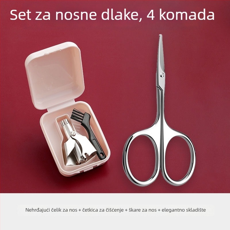 Trimer za nosne dlačice s automatskim čišćenjem, nehrđajući čelik, litijeva baterija, 6000mAh+, zamjenjiva baterija, trajanje baterije 50+ dana